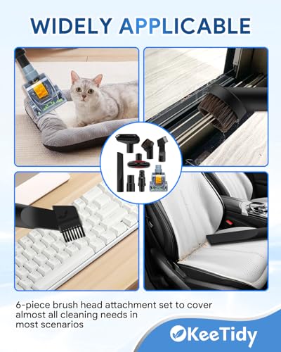 Upgraded Pet Hair Power Brush Attachment Compatible with Shark Navigator - color: 6 brush heads + 2 adapters
