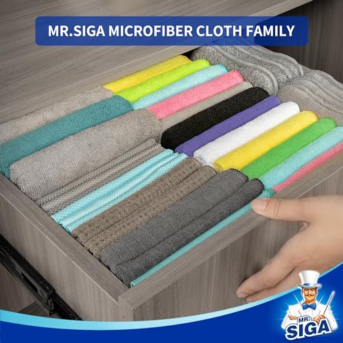MR.SIGA Microfiber Cleaning Cloths, Streak Free Microfiber Towels, 12 Pack