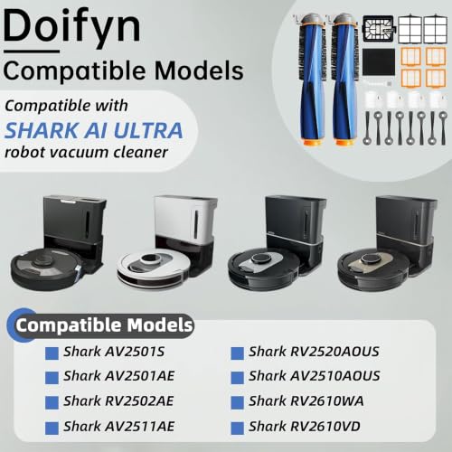 Replacement Parts for Shark AI AV2501S AV2511AE Robot Vacuum Cleaner, 23Pcs - size: Complete Kit - 23 Parts