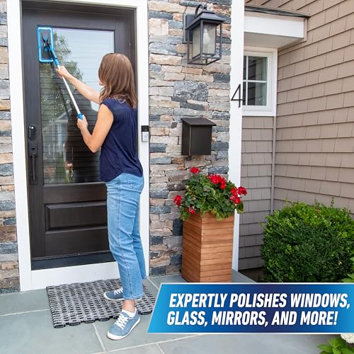 Unger Professional Indoor Window Cleaning Kit with 2' Pole — Swivel Head Pad Washer for Glass, Mirrors & Flat Surfaces, Streak-Free Results, 2 Reusable Microfiber Pads, Wet or Dry Use - size: 1 Count (Pack of 1), style: ProClean Window Cleaning Kit