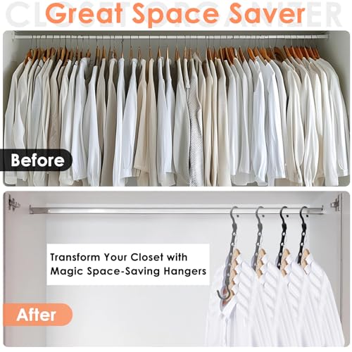 College Dorm Room Essentials, Closet Organizers and Storage, Magic Hangers Space Saving with 360° Swivl Hooks for 120 Clothes, Plastic Clothes Hanger, Organization Home Apartment Essentials, 24 Pack - color: Multicolor 24 Pack Hangers for 120 Clothes