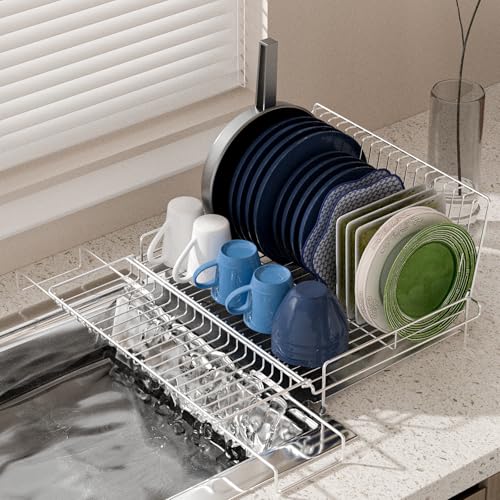 Dish Drying Rack Stainless Steel Expandable Large - size: 16.93"Wx22.44"L