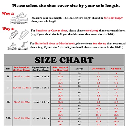 HLKZONE Waterproof Rain Boot Shoes Covers Foldable Reusable Slip Resistant Overshoes with Reflector for Women & Men