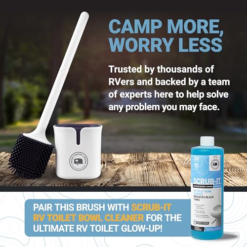 Unique Silicone RV Toilet Brush with Compact Holder - size: 1 Compact Brush