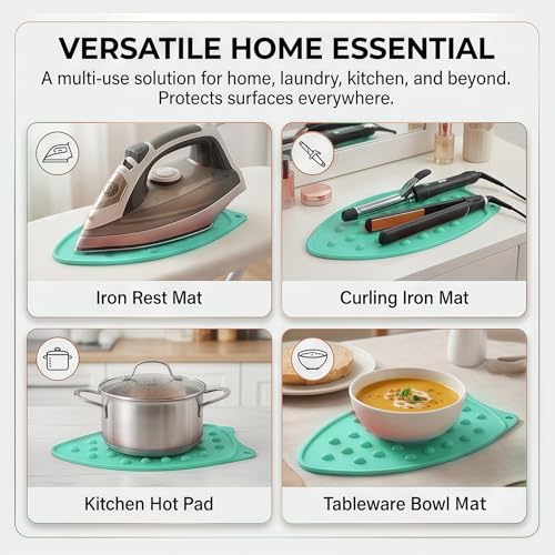 Silicone Iron Rest Pad, Teal - color: Teal