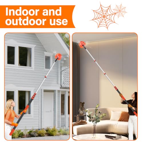 30FT Cobweb Duster with Extension Pole - High Reach Duster - size: 24 FT