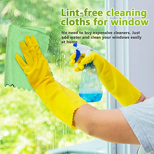 HOMEXCEL Glass Cleaning Cloths 6 PK, Lint Free Towel for Windows, Mirrors - color: Multicolor