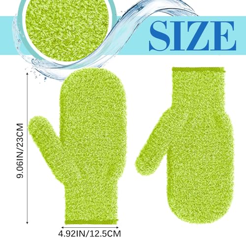 Teenyyou 2 Pairs Pool Cleaning Mitt Spa Scrubbing Gloves Hot Tub,Green - color: Green