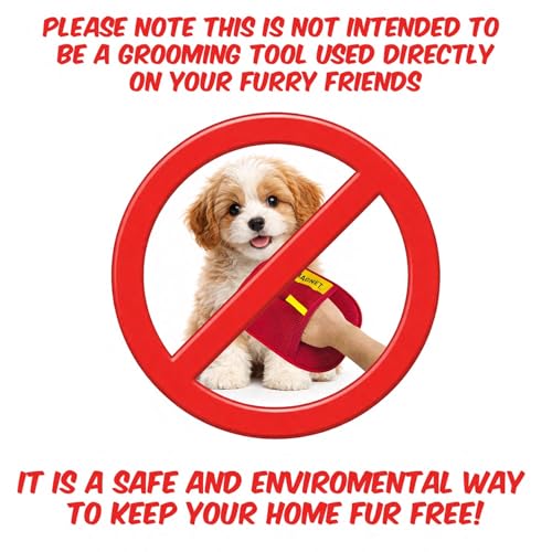Pet Hair Removal Glove for Dogs and Cats, Electrostatic Magic Brush Tool for Furniture, Couch, Carpet, Car, Clothing, Reusable, Washable Lint Remover - 1 Pack