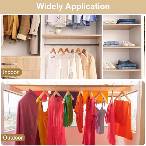 uxcell 40Pcs Clothes Hanger Windproof Plastic Strip Hook, Anti-Slip Off Windproof Fixed Buckle, Anti-Drop Strips Hanger Fixation for Outdoor Indoor Blue - color: Blue