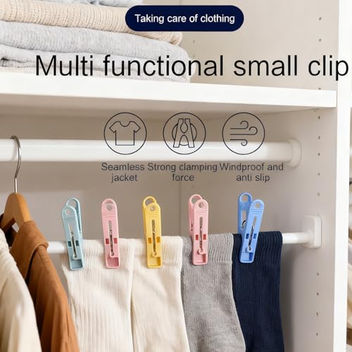 60-Pack Multipurpose Plastic Clothespins for Laundry & Crafts