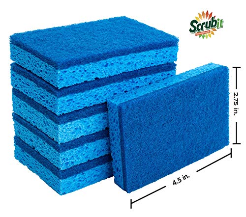 Scrubit Non-Scratch Cleaning Scrub Sponges- Scrubbing Dish Sponge Ideal for Washing Kitchen,Dishes, Bathroom &More – Dishwashing Sponge Along with A Thought Scrubber – 6 sponges - size: 6 Count (Pack of 1)