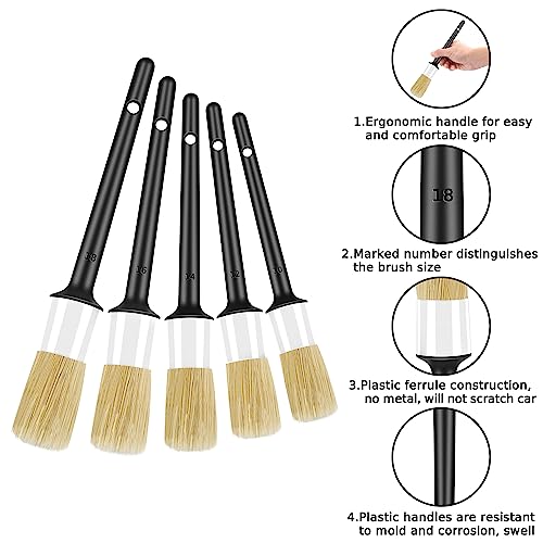 HMPLL 10pcs Detailing Brush Set, White - color: white