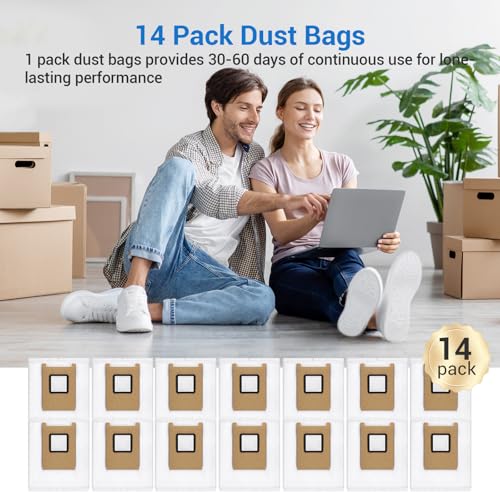 14 Pack Dust Bags for Eufy E20 / E25 / E28 / C28 - color: 14Pcs E20/E25/E28/C28 Bags