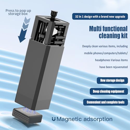 Keyboard Cleaning Kit Laptop Cleaner,Computer Screen Cleaning Brush Tool - color: Black1