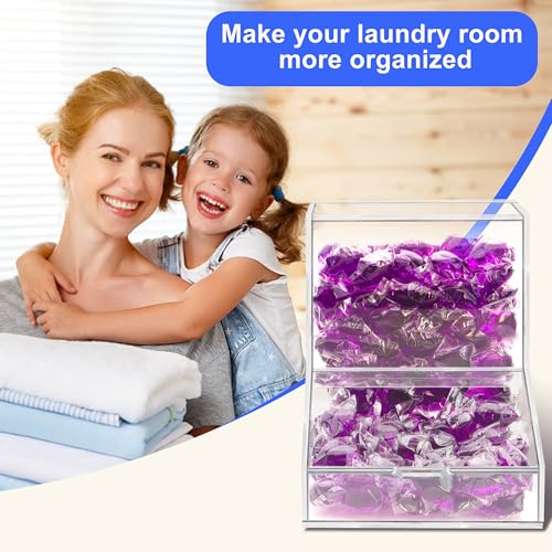 Laundry Pods Container with Spoon, Dishwasher Pod Holder, 2Pcs - color: 2pack