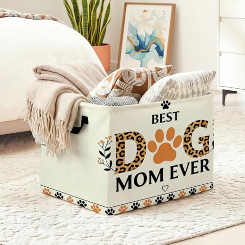 Dog Themed Foldable Laundry Basket Hamper with Handles, 56L Large Capacity Toy Storage Organizer, Collapsible Clothes Hamper for Home Decor and Bedroom Organization. - color: Dog Themed