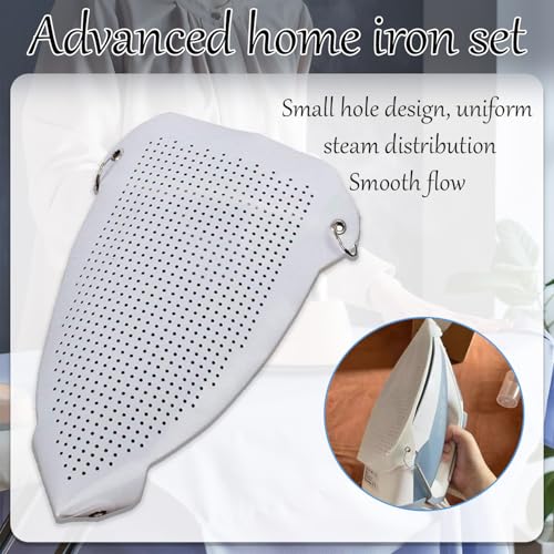 Universal Iron Soleplate Cover, 2-Pack 0.5mm Anti-Scorch Protector Shield - Prevents Burns & Fabric Adhesion, Easy Fit Accessory for Electric Irons