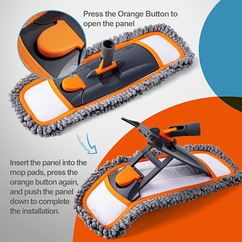 CLEANHOME Mops for Floor Cleaning for Hardwood, Marble, Tile Floor Mopping