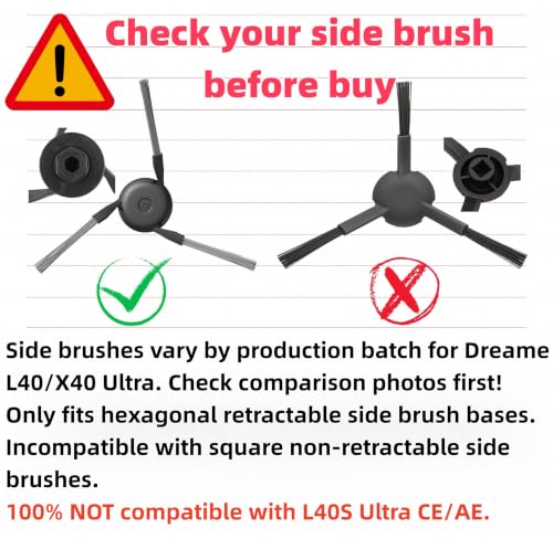 TriCut Brush Replacement Parts for Dreame L40 Ultra Gen 2 MOVA P10 Gen 2 - color: X40/L40/P10 29pc Combo Replacement Parts