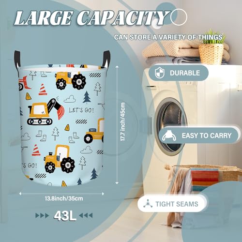 Car Laundry Basket for Boys, 13.8x17.7in - color: Car