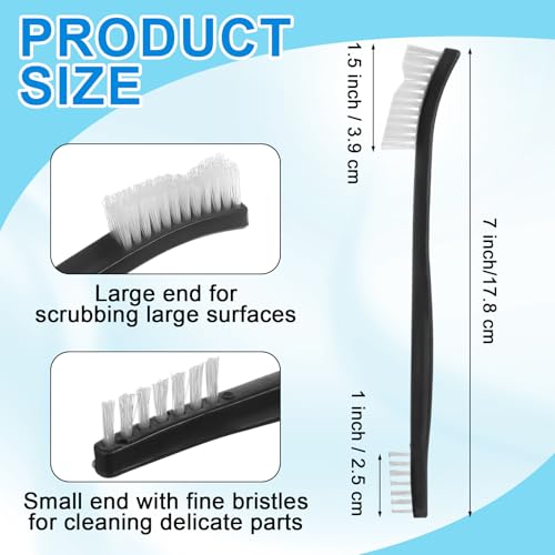 Boao 30 Packs Double-Ended Gun Cleaning Brushes 7 Inch, White - color: White