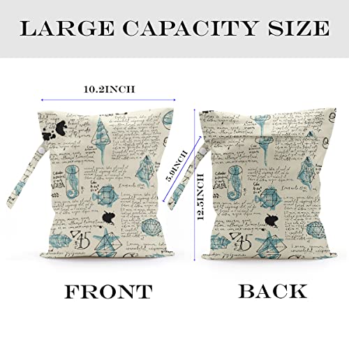 Wet Bag, Wet Dry Bag, Wet Bag for Swimsuit, Travel, Beach, Pool, Diapers, Dirty Yoga Gym Clothes, Makeup Bag, Waterproof Reusable Beach Bag Ocean Decor Starfish Sea Horse Anchor - color: starfish-09