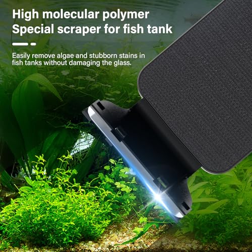 hygger Fish Tank Magnetic Glass Cleaner Two Detachable Algae Scraper for Aquarium Fish Tank,Floating Scrubber Brush Glass Algae Magnet Cleaning Tool for Large Aquariums Tank - size: L