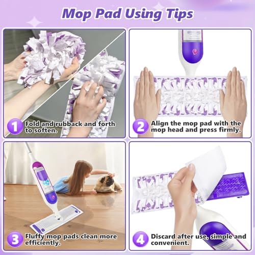 Mop Pads Refills for Swiffer PowerMop: 10 Pcs Disposable Pad - size: 10 Pcs Mop Pads