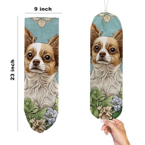 2Pcs Dog Plastic Bag Holder, Wall Mount Grocery Bag Holder - color: multicolour 1324