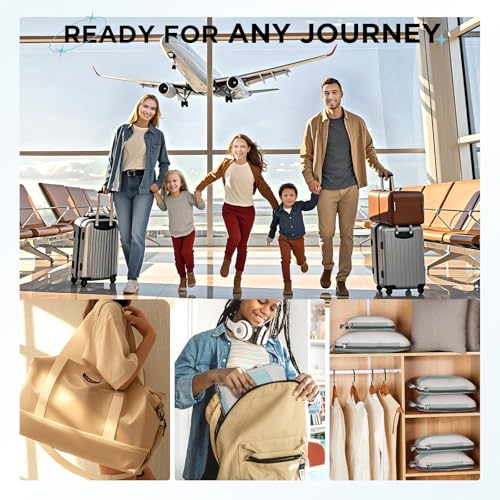 OlarHike 10 Set Compression Packing Cubes for Travel Essentials,Compressible Expandable Space Saver Bags for Organizing Clothes,Luggage Suitcase Garment Bags with Over 1000 pcs Mesh Holes(Blue Gray) - color: Blue Gray