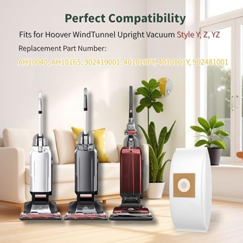 10 Pack Type Y Vacuum Bags Replacement for Hoover WindTunnel Upright Vacuum - color: HEPA Filter-10 Pack