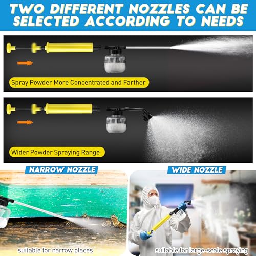 Qualirey Diatomaceous Earth Duster, 250ml Garden Powder Applicator Dispenser, Bulb Duster Sprayer, Home Powder Applicator, Puffer Sprayer for Multi Purpose Indoor & Outdoor(Yellow,2 Pack) - color: Yellow