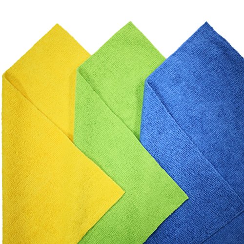 POLYTE Microfiber Cleaning Cloth Ultrasonic Cut Edgeless, 14x14 in, 36 Pack