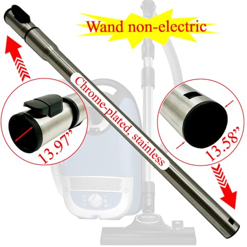 GHAMADE for Miele C1 C2 C3 Stainless Steel Vacuum Extension Wand Plus Turbo Brush Head - Vacuum Accessories & Attachments for Low Pile Carpet, Tile Hard Floors, Area Rugs -Pet Hair Vacuum Attachments
