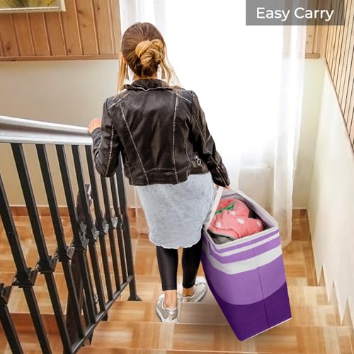 HomeHacks 2 Pack Laundry Baskets, Laundry Hampers Bags (Purple 88Lx2) - color: Purple, size: 88L