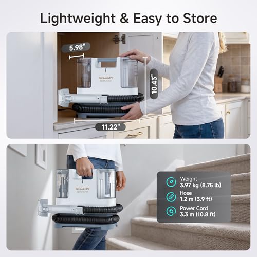 Carpet Cleaner Machine with Deep Cleaning Solution - color: White
