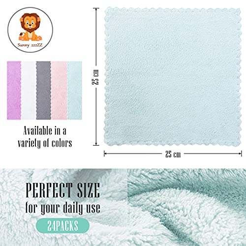24 Pack Kitchen Dishcloths - Does Not Shed Fluff - Reusable Dish Towels, Dish cloths, Super Absorbent Coral Fleece Cleaning Cloths, Nonstick Oil Washable Fast Drying, 10 x 10 Inch (Multicolor) - color: Multicolor, size: 10 x 10 Inch