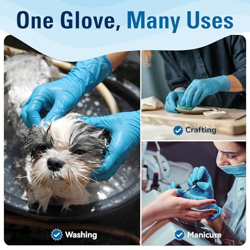 SWIFTLITE Food Safe Disposable Gloves Latex Free, Blue - size: Medium