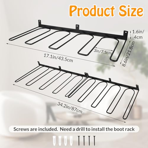 4 Pack Boot Rack Wader Hangers Wall Mount Holds 8 Pairs