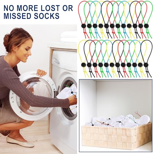 100 Pcs Sock Clips for Laundry, Sock Keepers for Washing