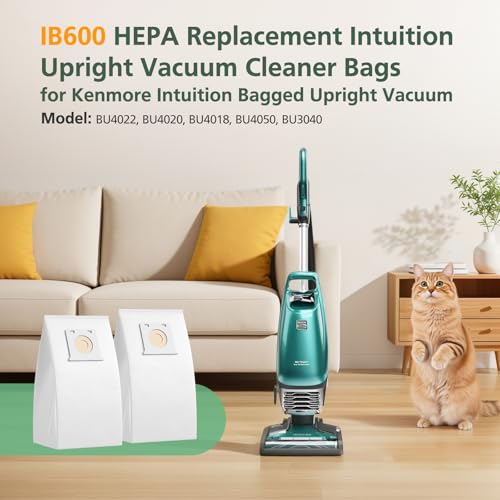 16 Pack IB600 HEPA Vacuum Bags for Kenmore Intuition Upright Vacuum Cleaner