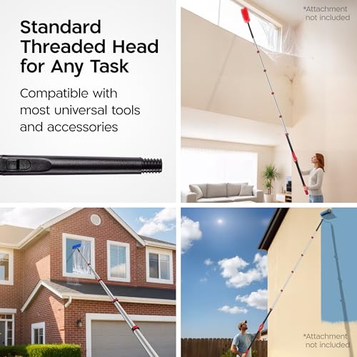 Tyroler Professional Window Squeegee with Extension Pole 6-25ft - size: 24.3 feet