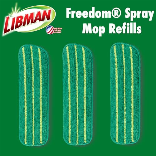 Libman Freedom Spray Mop Refill Heads, Microfiber, 3 Pack - style: 3 Pack Refill
