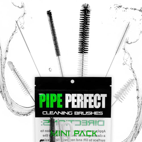 Pipe Perfect Mini Brush Set – 7-Piece Precision Cleaning Kit for Small & Hard-to-Reach Areas | Micro Detail Brushes for Glass, Metal & Silicone | Scratch-Safe, Durable & Reusable (Mini Pack)