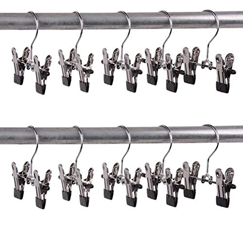 Double Adjustable Clips Boots Hangers,Space Saving Boots Socks Bags Hanging Clips Boot Holder Boot Organizer,Set of 12 (12)