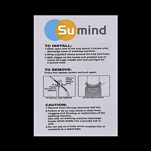 Sumind 30 Pack Nylon Lint Trap Washing Machine Fabric Mesh