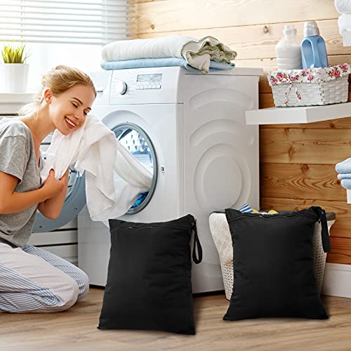 Shappy 2 Pack Wet Dry Bag Travel Laundry Waterproof,Solid Black - style: Solid Black