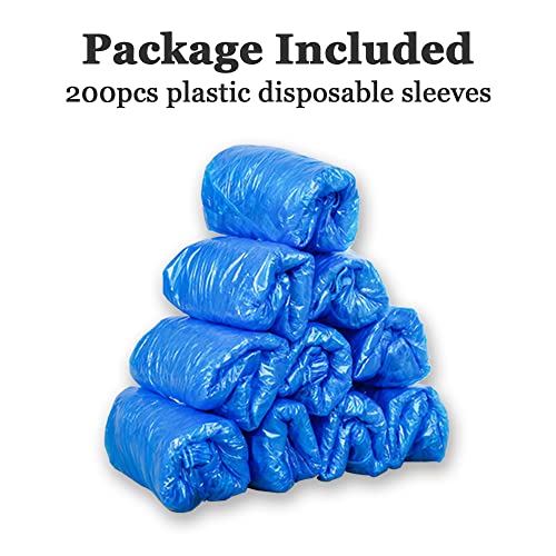 Yzurbu Disposable Arm Sleeves, Plastic Waterproof Oversleeves Protector Covers with Elastic on Cuff - color: Blue - 200pcs