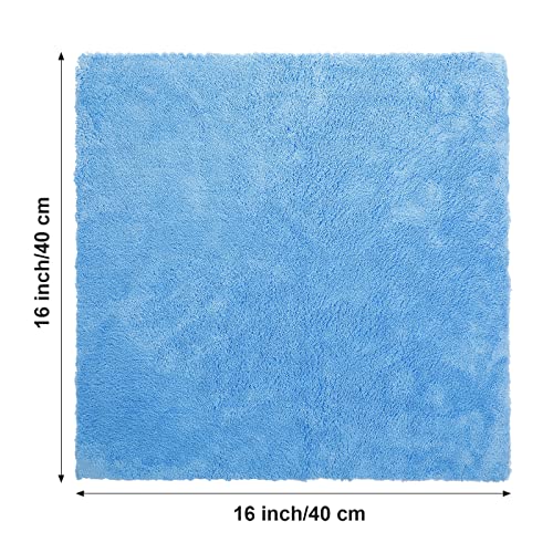 Shimeyao 30 Pcs 16 × 16 Inch Microfiber Towels for Cars, 500 GSM Edgeless Plush Car Detailing Towel, Lint Free Scratch Free Cleaning Cloths for Drying, Washing, Polishing, Waxing, Home (Light Blue) - color: Light Blue, size: 16 x 16 Inch